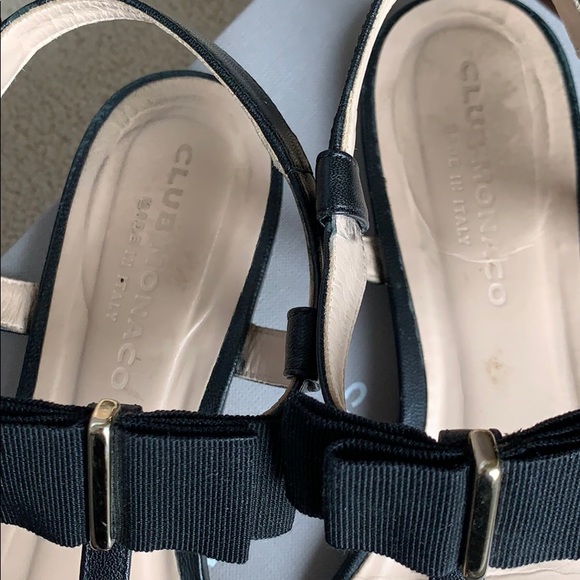 Club Monaco Nuria Leather T-strap Sandal - Picture 4 of 11